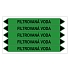 Značení potrubí, filtrovaná voda,5 ks, 150 × 12 mm